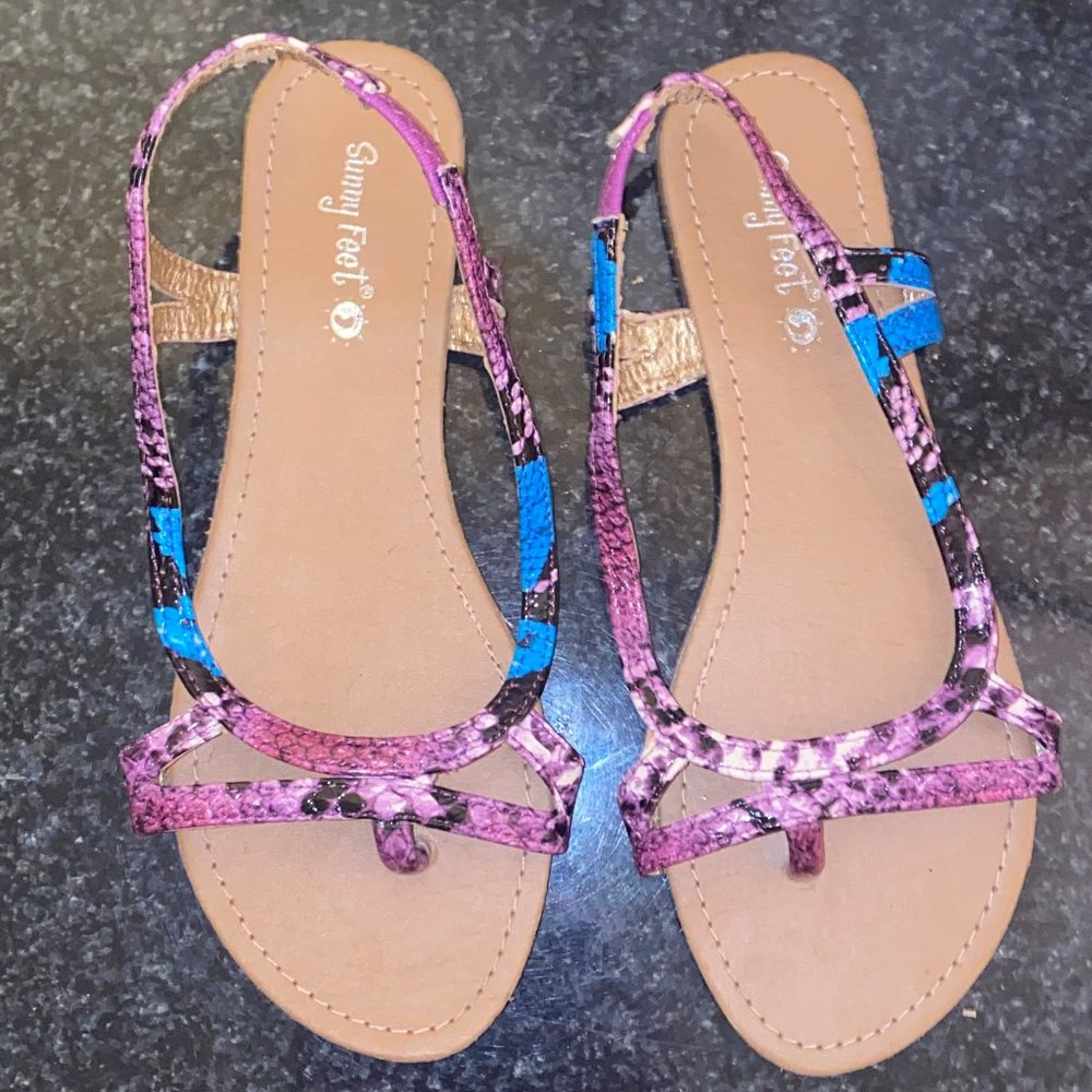 Sunny Feet Snakeskin Sandals